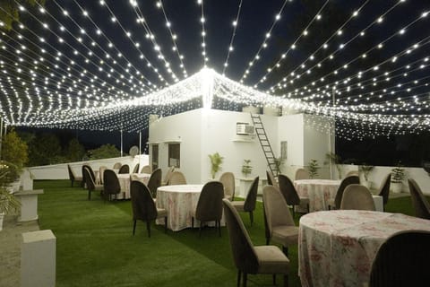 Outdoor banquet area
