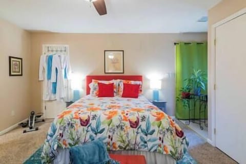 Large, comfy bedroom with Queen bed and sumptuous robes