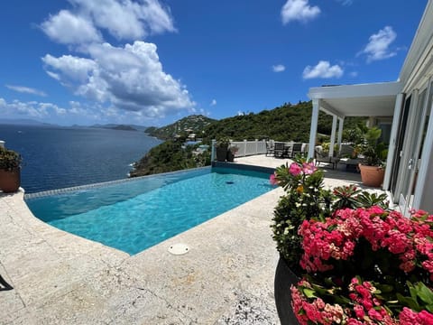 Infinity edge pool with gorgeous down-island views