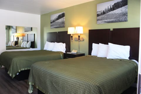 Standard Double Room, 2 Double Beds | Desk, blackout drapes, iron/ironing board, free WiFi