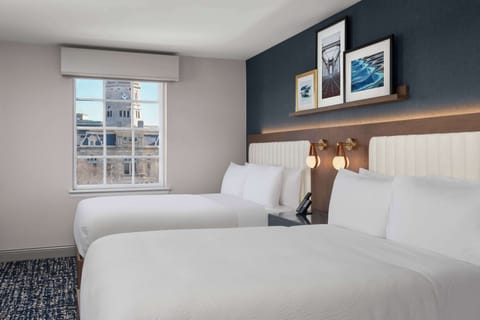 Room, 2 Queen Beds, Corner | Hypo-allergenic bedding, in-room safe, blackout drapes