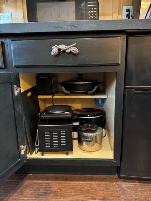 There are plenty of countertop cooking appliances (as well as a micro & grill)