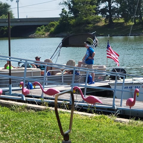 Boats docked at Red Leaf