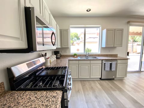 Fully stocked with essentials, stainless-steel throughout