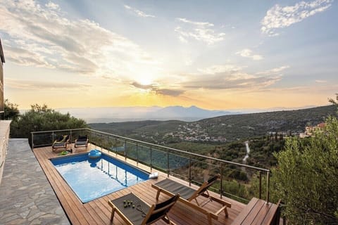 Sunset hour by the pool