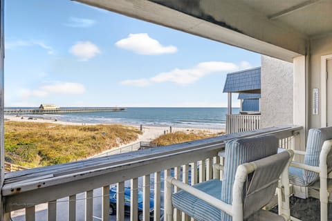Oceanfront Balcony View - Savor panoramic Atlantic Ocean views from your private balcony — the perfect spot for coffee, ocean breezes, and watching the waves roll in.
