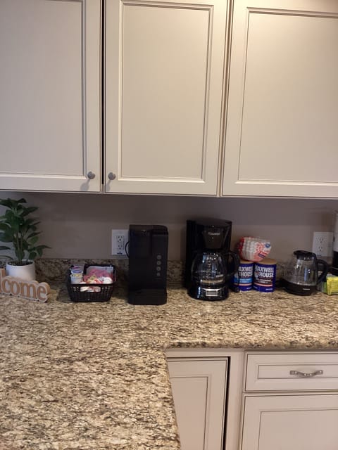 Drip coffee and Keurig k-cup and a kettle