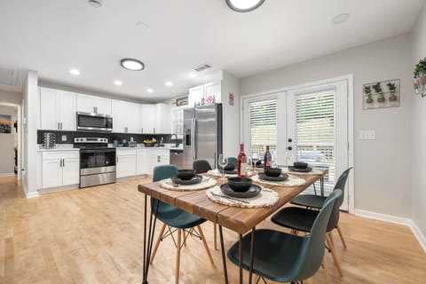 Dining area and kitchen