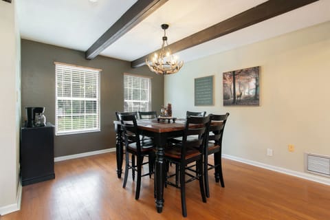 Enjoy time with family and friends eating around the dining room table!