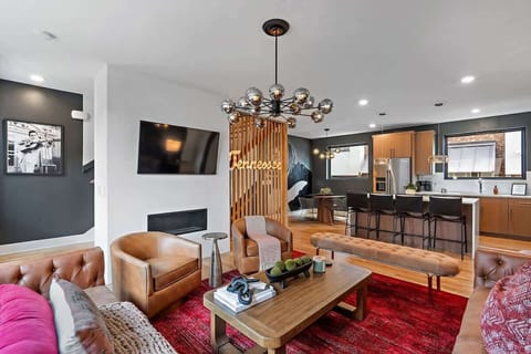 Spacious, open floor plan. Living Room with Smart TV