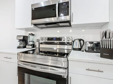 Whip up your favorites in the fully stocked kitchen, ready for any recipe.