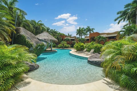 Common area with amazing pool.