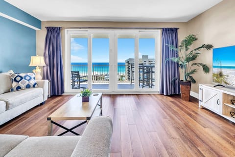 Condo, Multiple Beds (Laketown Wharf 903) | Living area | TV