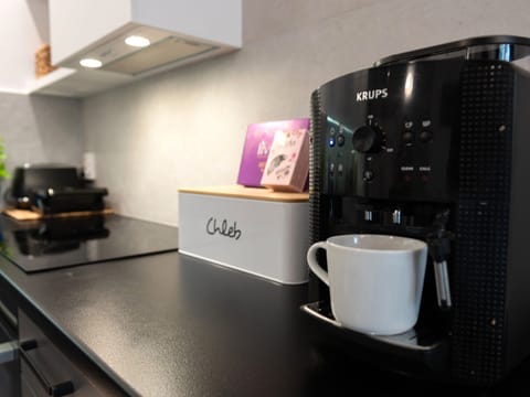 Apartment | Private kitchen | Electric kettle, toaster, highchair