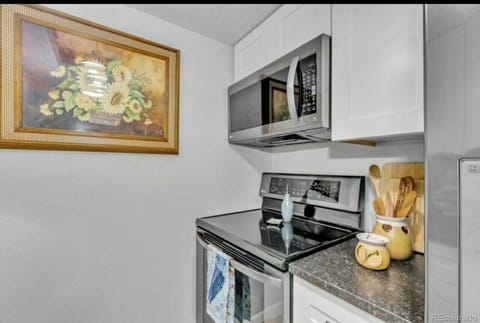 Modern kitchen appliances.