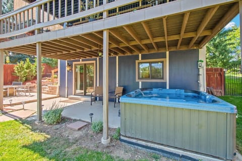 An outdoor hot tub is available per your request.