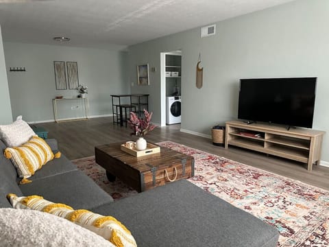 Hosting movie nights with friends in this  spacious living room  would be fun.