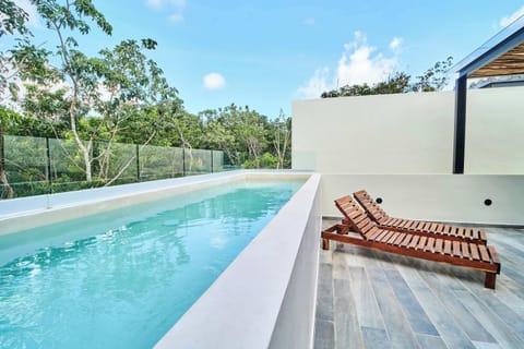 Open Terrace Pool with Sun Loungers
