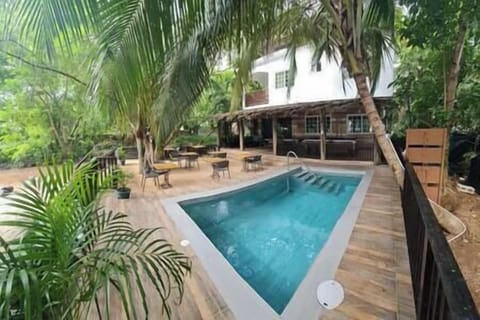 Plunge pool and large deck in nature