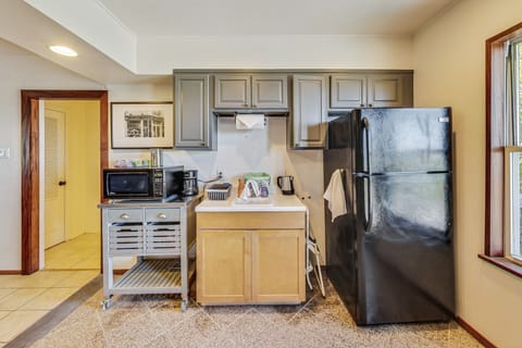 Kitchenette.  full size fridge, microwave and coffee maker. 