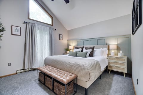 Luxury Master Bedroom- King Bed/ Pack N Play- Twin Air Mattress Available