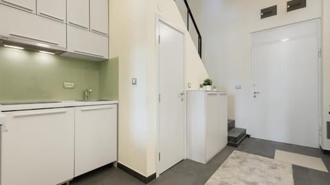 Superior Duplex, River View | Private kitchen | Full-size fridge, stovetop, espresso maker, coffee/tea maker