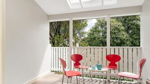 Elevating the space with iconic mid-century modern style. 
