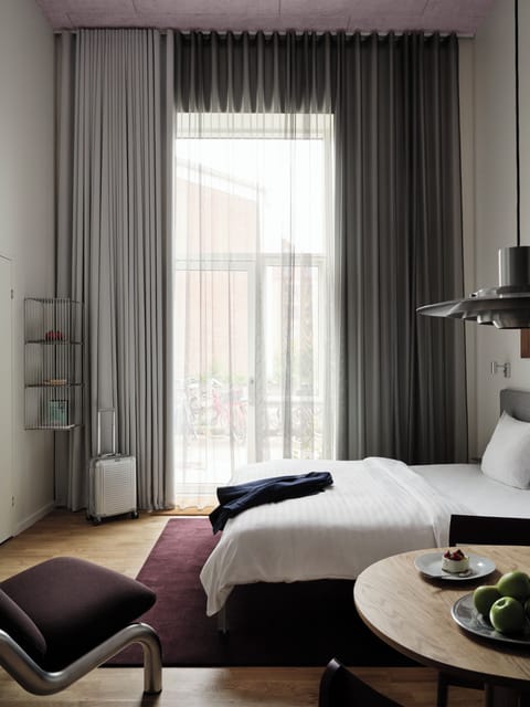 Studio for 2 with High Ceilings | Hypo-allergenic bedding, blackout drapes, soundproofing