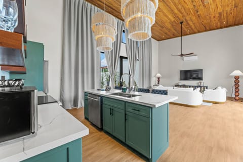 3 Bedroom Riverfront with Plunge Pool | Private kitchen | Fridge, cookware/dishes/utensils, cleaning supplies, paper towels