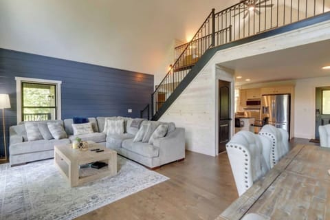 Open-concept living, dining, and kitchen layout designed for easy group flow.