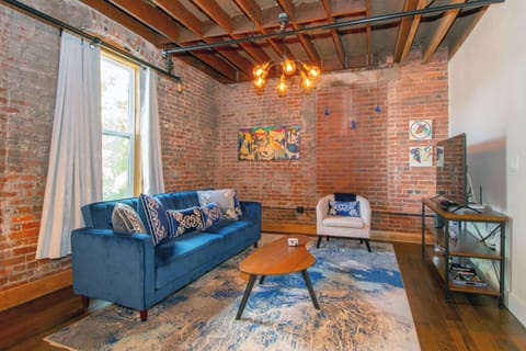 Chic living room with Smart TV and comfortable seating