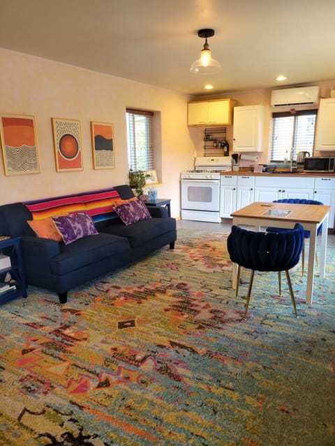 couch and kitchen cozy