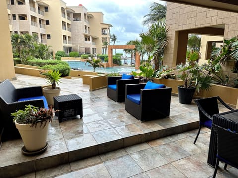 Deluxe Apartment, 2 Bedrooms, Pool View | Terrace/patio