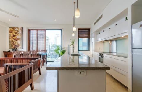 Superior Apartment, 2 Bedrooms, Kitchen, City View | Desk, laptop workspace, blackout drapes, soundproofing