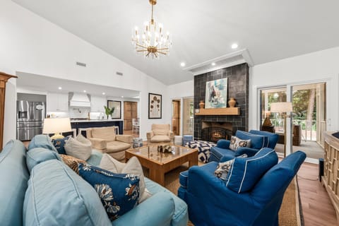 Sliding doors off the great room lead out to the screen porch
**fireplace decorative only**