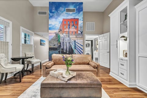 Signature mural of riverfront