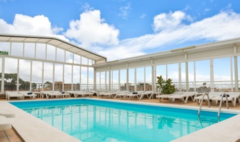 Indoor pool, outdoor pool, open 9:00 AM to 9:00 PM, sun loungers