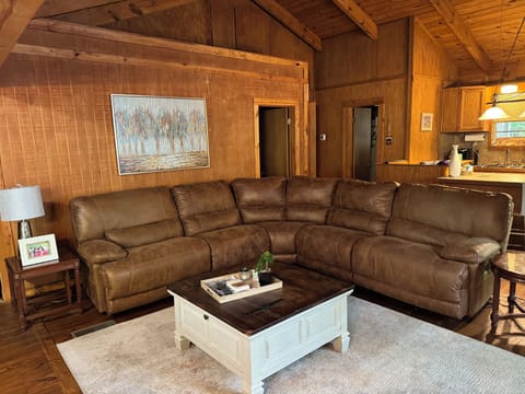 Large sectional sofa with electric levers