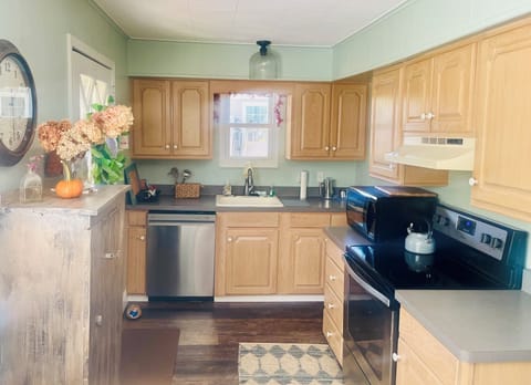 Fully stocked Kitchen includes all appliances and utensils needed.