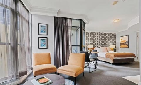 Clean and inviting living area for your stay