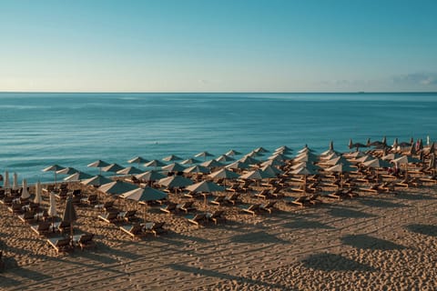 Private beach, beach bar