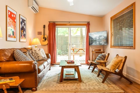 Unwind in the cozy living room after a day of adventures 