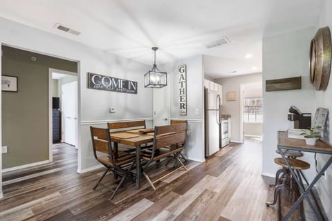 Dining table with seating for up to 6