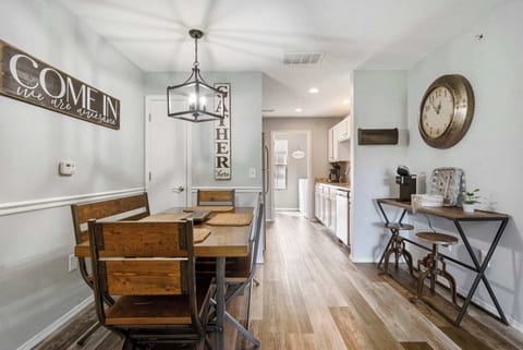 Dining table with seating for up to 6