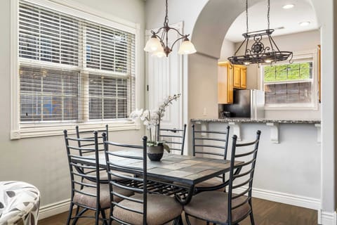 Dining table with seating for 6