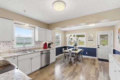 Sip morning coffee or enjoy a bite at the kitchen table