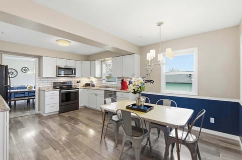 Sip morning coffee or enjoy a bite at the kitchen table