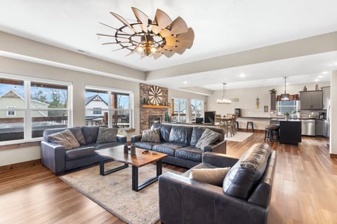 Inviting warmth fills this open living area, where relaxation meets modern design