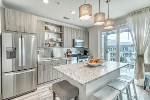 Modern kitchen with gas range