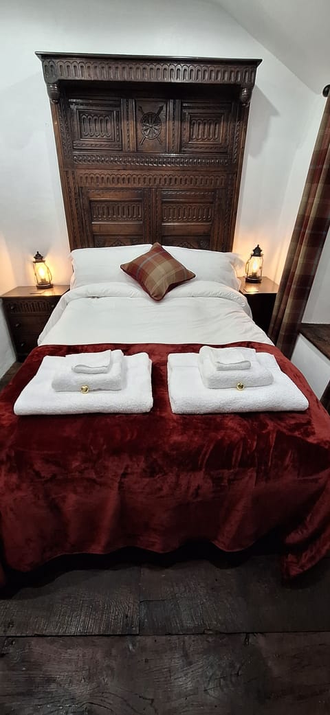 Double Bedroom with Characterul Double Bed and Original Oak Floor.